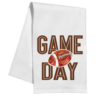 Game Day Football Kitchen Towel by Rosanne Beck