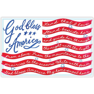 God Bless America paper placemat by Rosanne Beck
