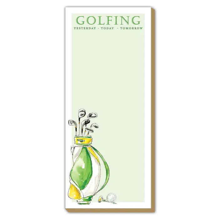 Golfing Yesterday, Today, Tomorrow - Luxe Skinny Notepad