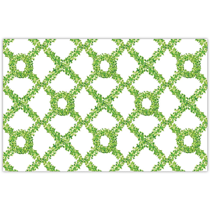 Greenery Lattice - Paper Placemat