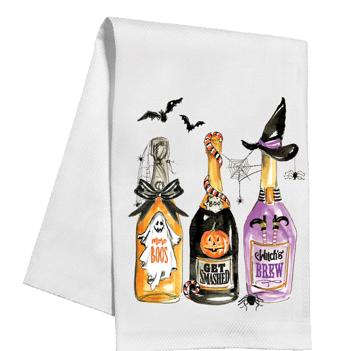 Halloween Champagne Bottles - Kitchen Towel