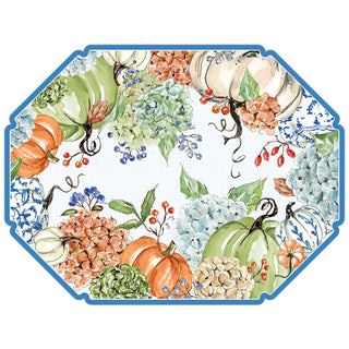 Hydrangeas & Pumpkins - Paper Placemat
