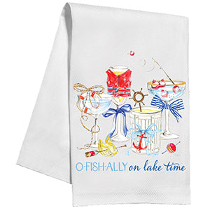 O-Fish-Ally on Lake Time - Kitchen Towel