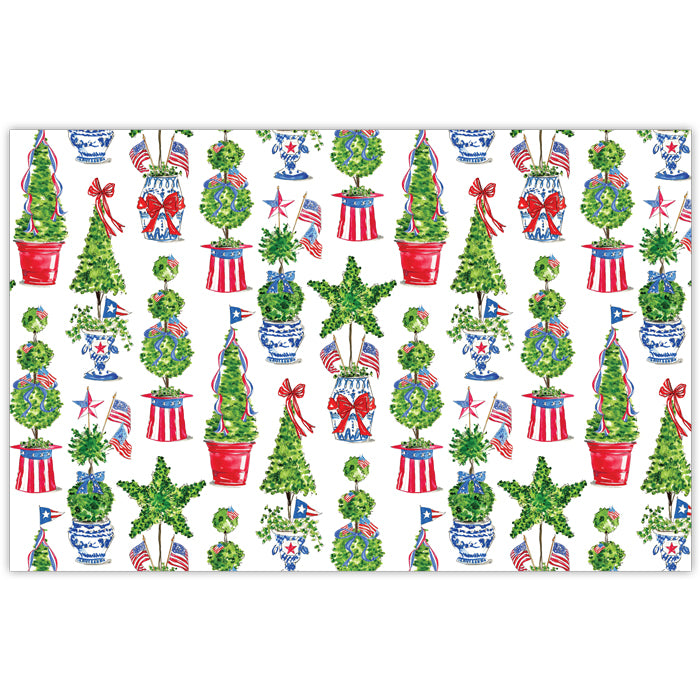 Patriotic Topiary - Paper Placemat