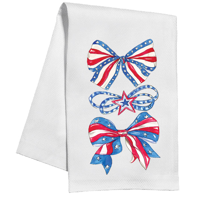 Patriotic Bow Trio - Kitchen Towel