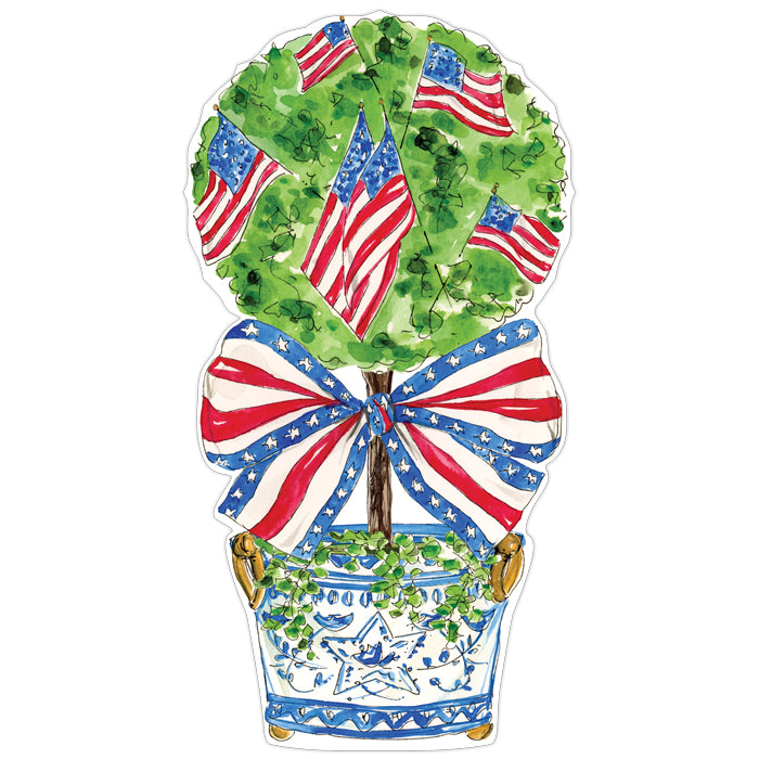Patriotic Topiary - Die Cut Paper Placemat