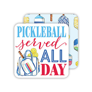 Pickleball Served All Day - Paper Coasters