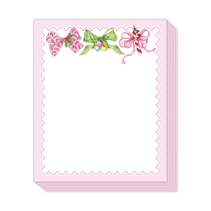 Pink / Green Bows - Short Stack Notepad