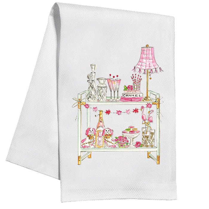 Pink Bar Cart - Kitchen Towel