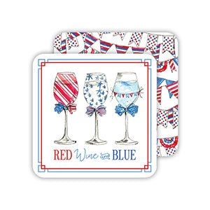Red Wine & Blue - Square Coasters - J.A. Whitney