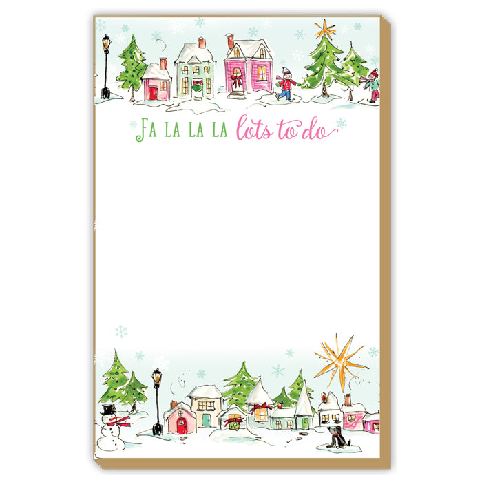 Snow Village - Luxe Large Notepad