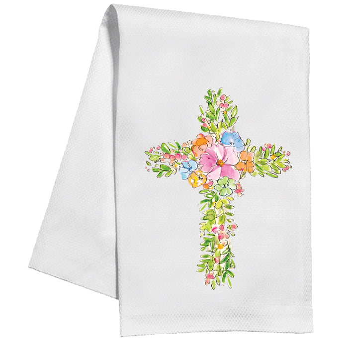 Spring Floral Cross - Kitchen Towel