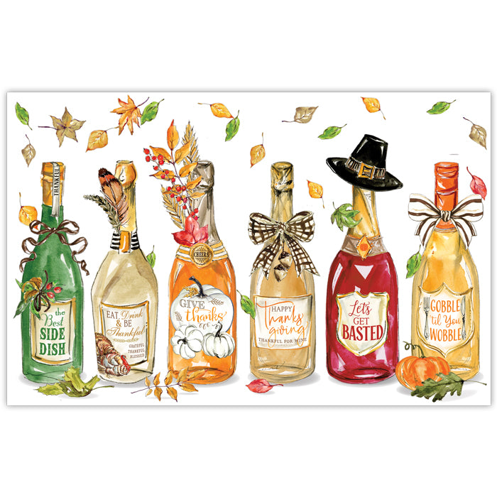 Thanksgiving Bottles - Paper Placemat