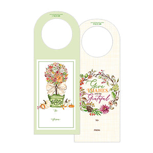 autumn topiary die-cut wine tag by Rosanne Beck