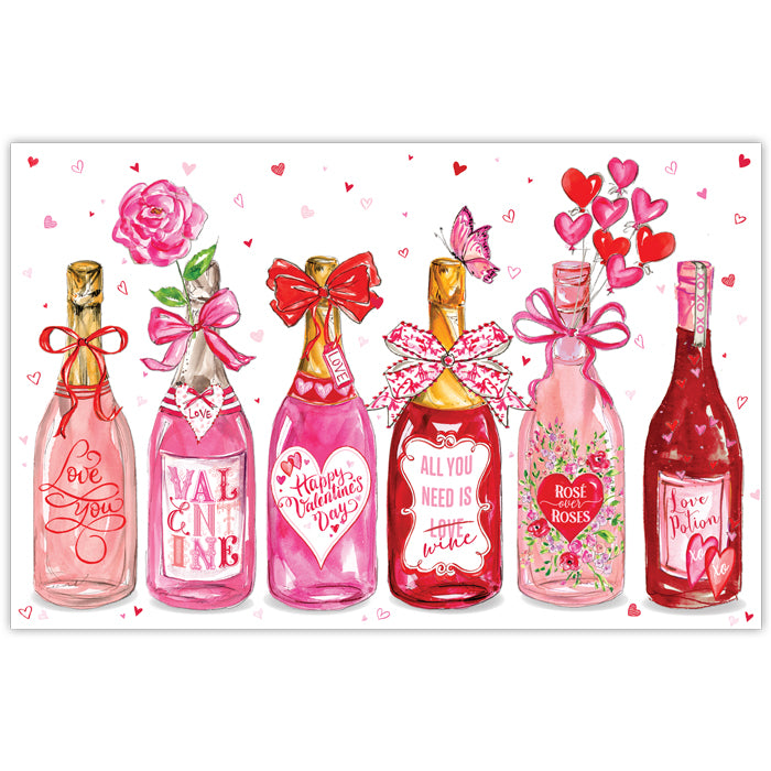 Valentine Bottles - Paper Placemat