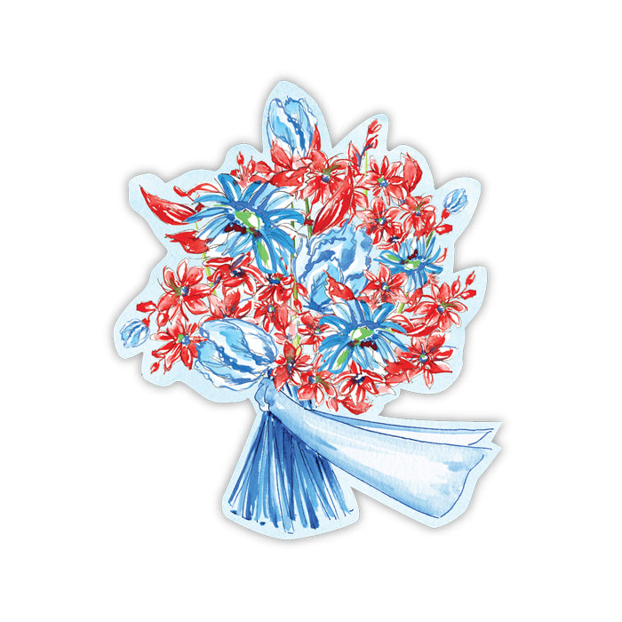 Blue Vintage Flowers Table Accent