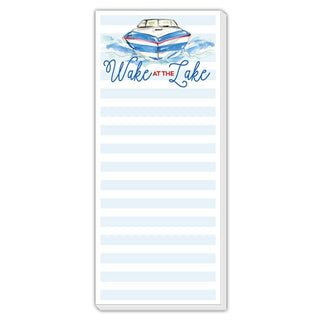 Wake at the Lake Ski Boat - Skinny Notepad