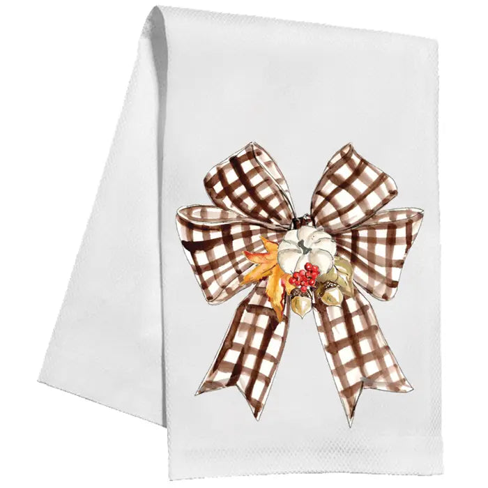 Brown Gingham Bow - Kitchen Towel