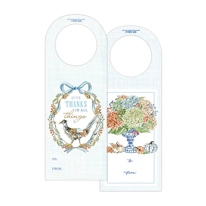 Give Thanks in All Things - Wine Tag