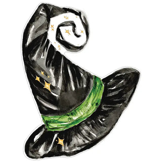 green witch hat die cut paper placemat by Rosanne Beck