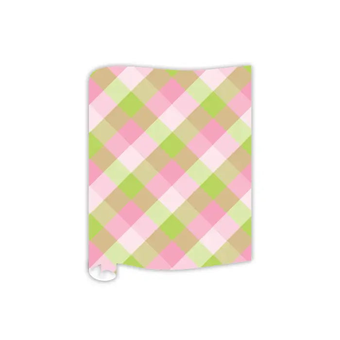 Green / Pink Argyle  - Table Runner
