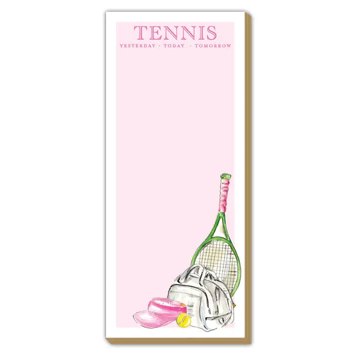 Tennis Yesterday, Today, Tomorrow - Luxe Skinny Notepad