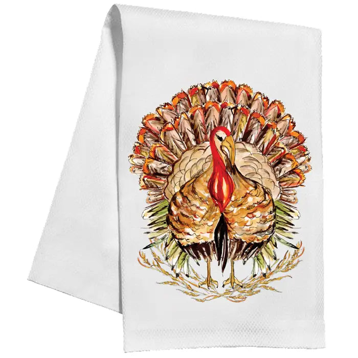 Turkey w/ Foliage - Kitchen Towel