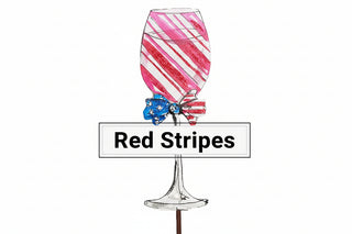 Patriotic Wine Glass Stake