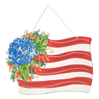 Floral Flag Door Hanger