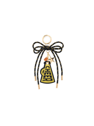 Black Cheer Gameday Bag Charm and Key Ring by Shiraleah