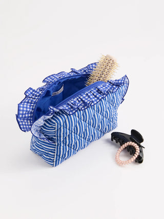 Blue Large Lucy Zip Pouch by Shiraleah