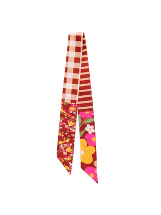 Brown Floral Twilly Scarf - J.A. Whitney