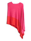 Pink Color Block Travel Poncho