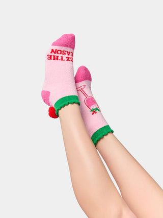 Pink Fizz the Season Socks