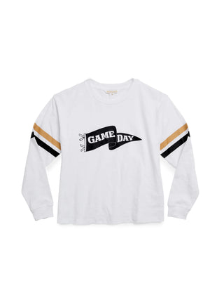 White Gameday Long Sleeve Relaxed Tee