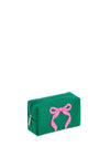 Green w/ Pink Bow Zip Pouch