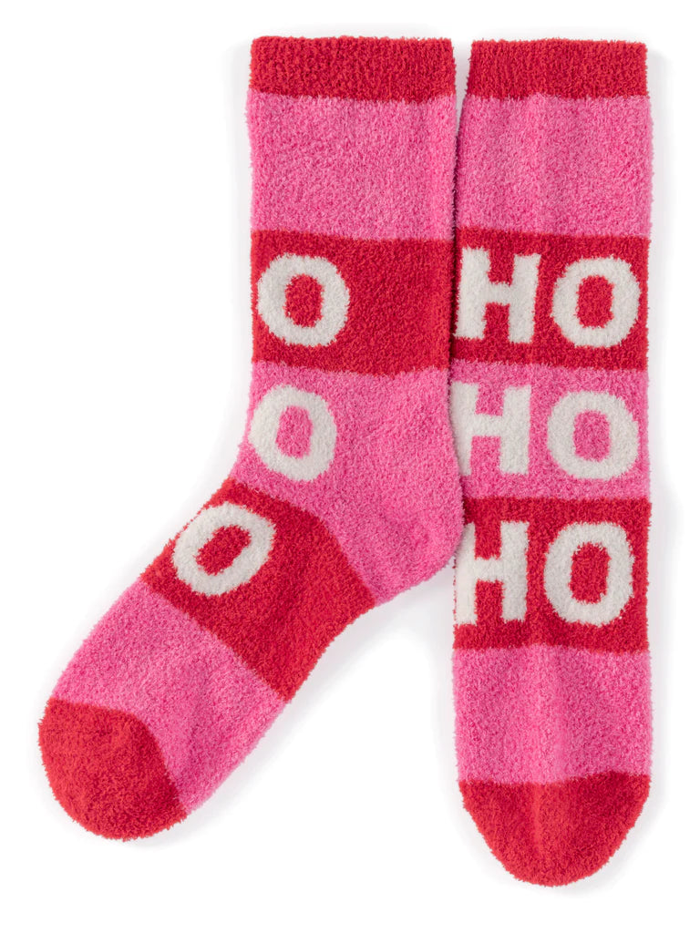 Ho Ho Ho Pink Socks