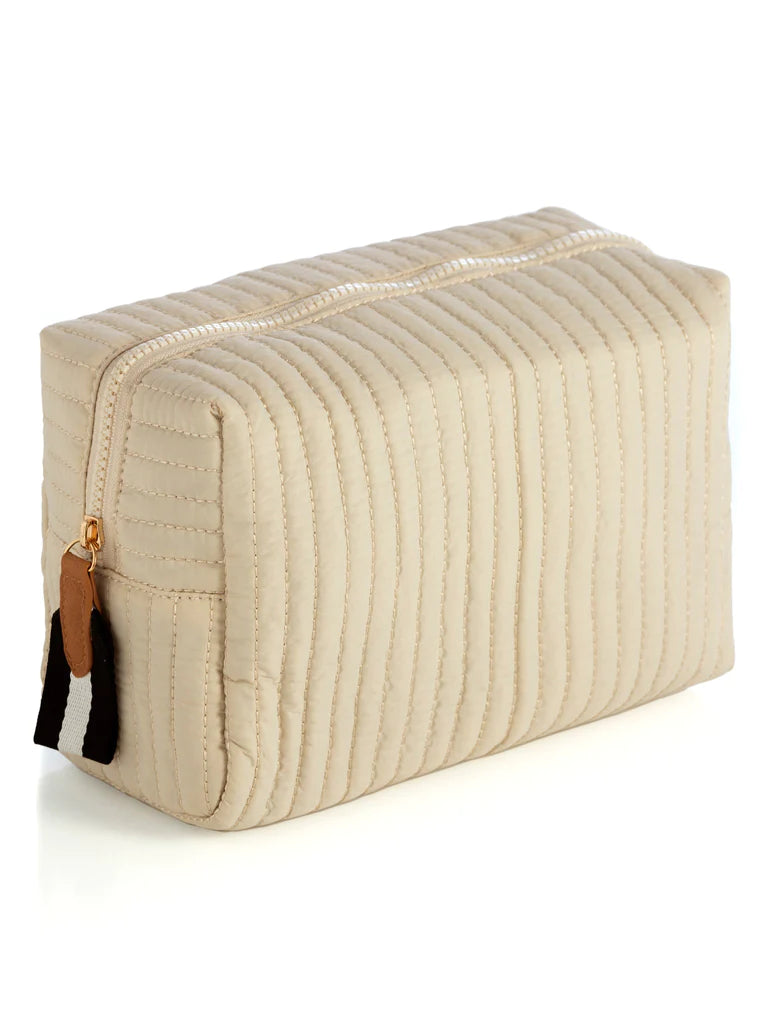 Ivory Lg Boxy Cosmetic Pouch