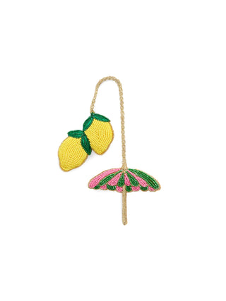 Lemon / Umbrella Beaded Bag Charm