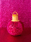 Magenta Sequin Small Bauble Pillow