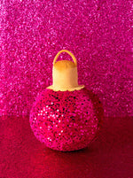 Magenta Sequin Small Bauble Pillow