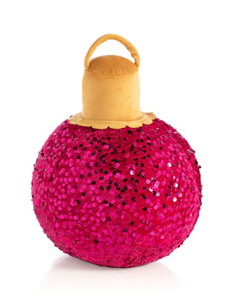 Magenta sequin small bauble pillow by Shiraleah