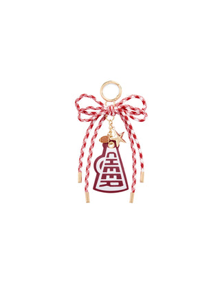 Maroon Cheer Gameday Bag Charm and Key Ring by Shiraleah