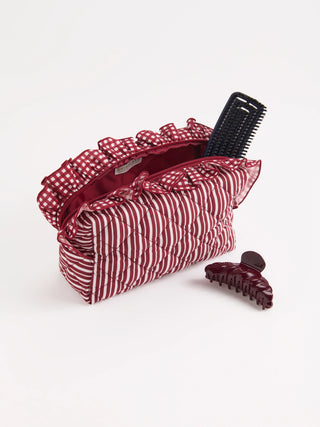 Maroon Large Lucy Zip Pouch by Shiraleah