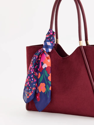 Navy Floral Square Scarf - J.A. Whitney