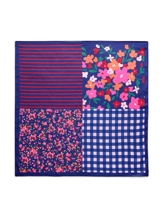 Navy Floral Square Scarf - J.A. Whitney