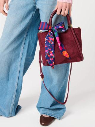 Navy Floral Twilly Scarf - J.A. Whitney