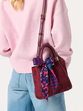 Navy Floral Twilly Scarf - J.A. Whitney