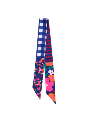 Navy Floral Twilly Scarf - J.A. Whitney
