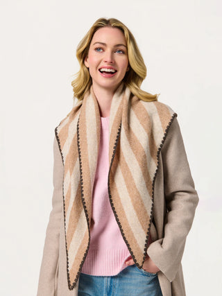 Oatmeal / Tan Large Triangle Scarf